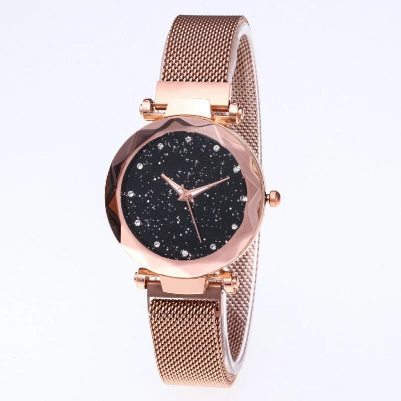 Reloj Mujer Luxury Starry Sky Women Watches Gold Magnetic Mesh Belt Band Watch Women's Fashion Dress Wristwatch Zegarek Damski Reloj Mujer Luxury Starry Sky Women Watches Gold Magnetic Mesh Belt Band Watch Women's Fashion Dress Wristwatch Zegarek Damski