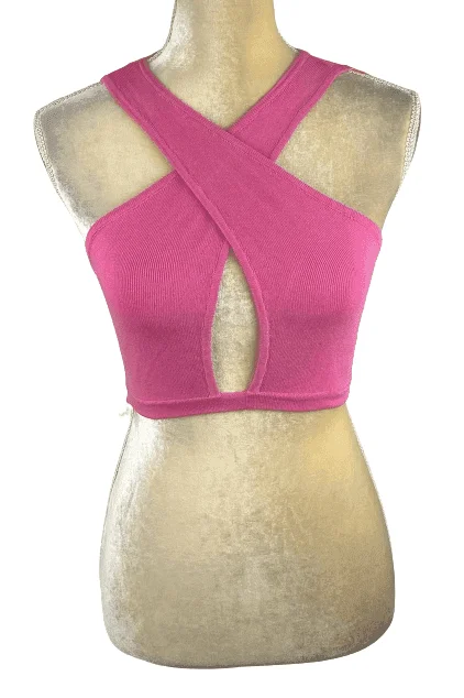 Fashion Nova women's pink tank top size M navy tank top