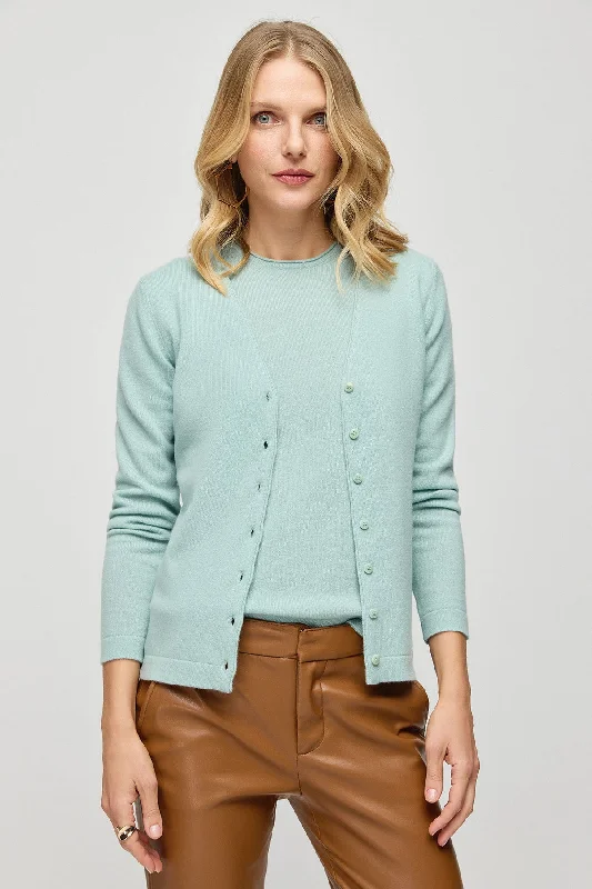 Light Green Pure Cashmere Bar Basic V-Neck Women's Cardigan Beaded Cardigan Sequined Faux Fur Light Green Pure Cashmere Bar Basic V-Neck Women's Cardigan Beaded Cardigan Sequined Faux Fur