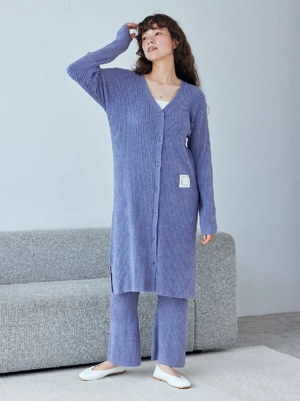 Hot Smoothie Ribbed Long Cardigan Thin Thick Dense