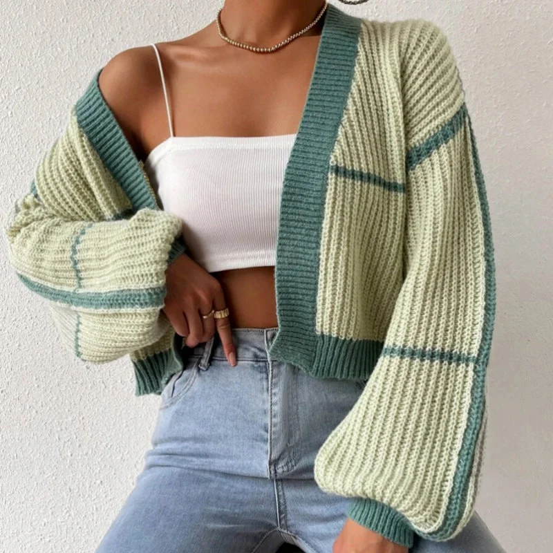 Fashion Knitted Cardigan Sweaters for Women Satin Blend Silk Blend Wool Blend