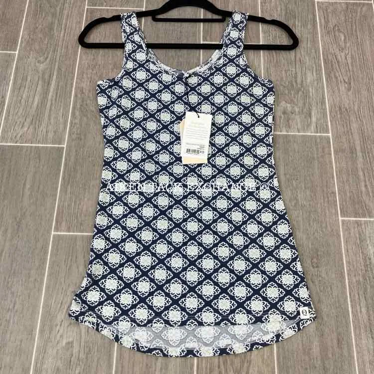 EQL Organic Cotton Printed Tank Top, Size XS mint tank top