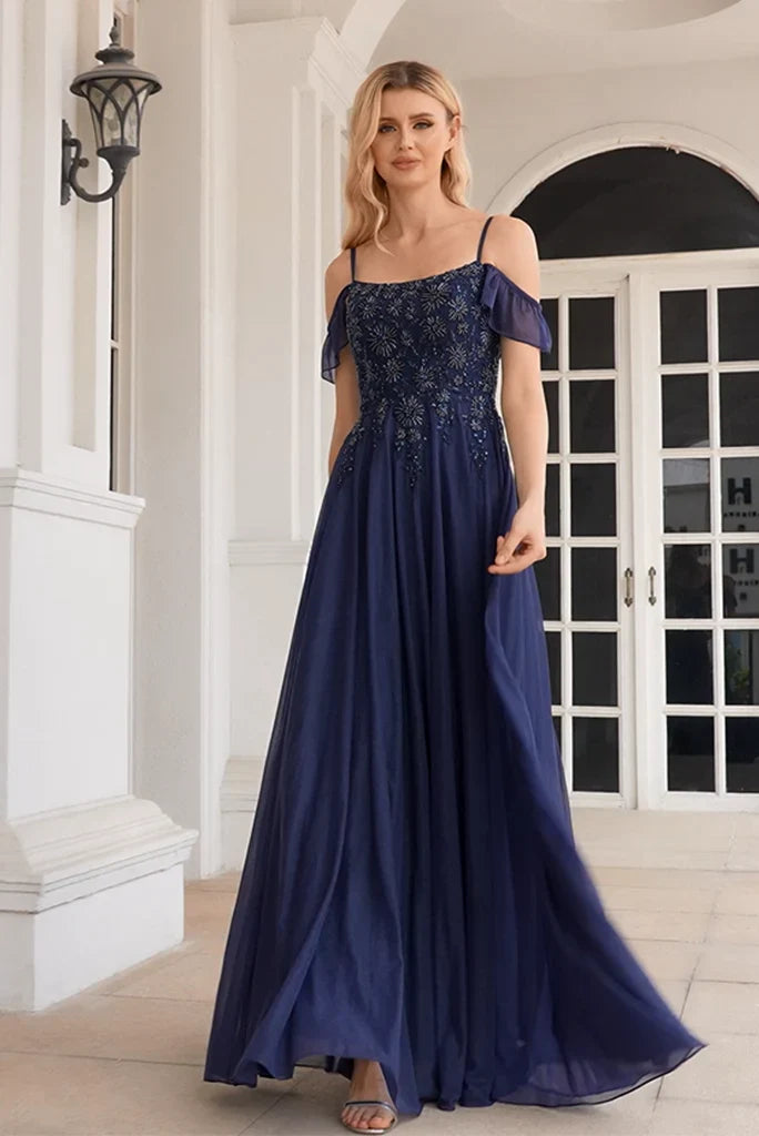 Elegant shiny A-shaped embellishments with beaded off shoulder Mother Of The Bride Dresses Elegant shiny A-shaped embellishments with beaded off shoulder Mother Of The Bride Dresses