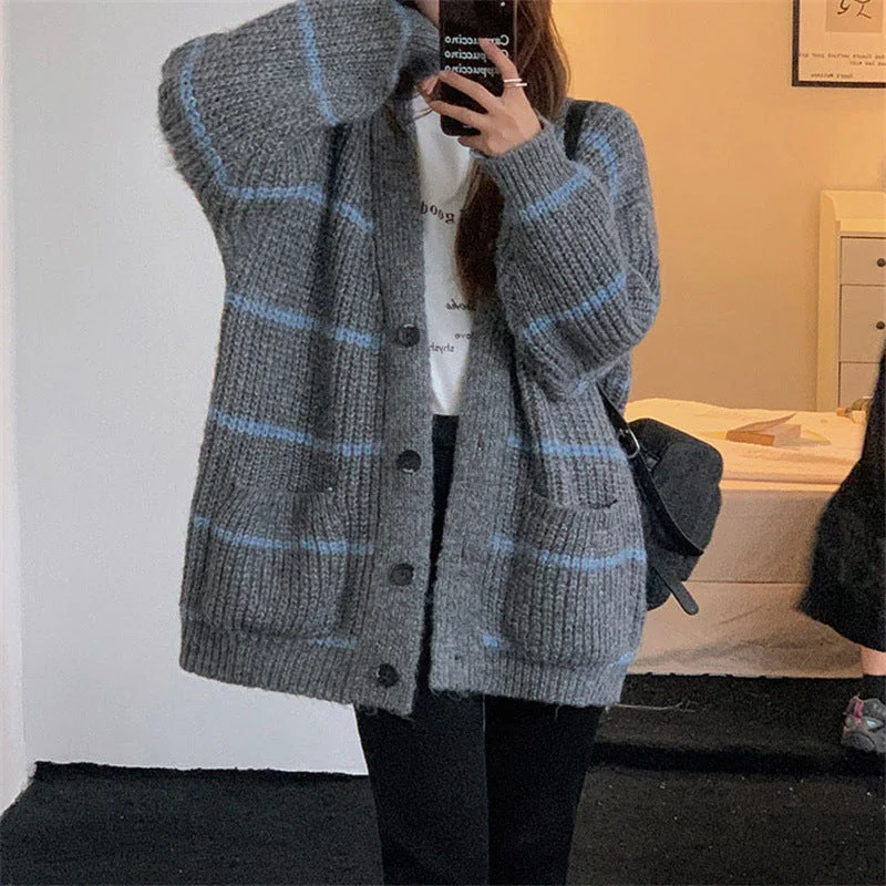 Fashion Long Sleeves Knitted Cardigan Coats Glossy Satin Silk