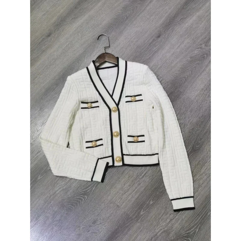 Fashion Short Knitted Women Cardigan Sweaters Oversized Loose Flowy