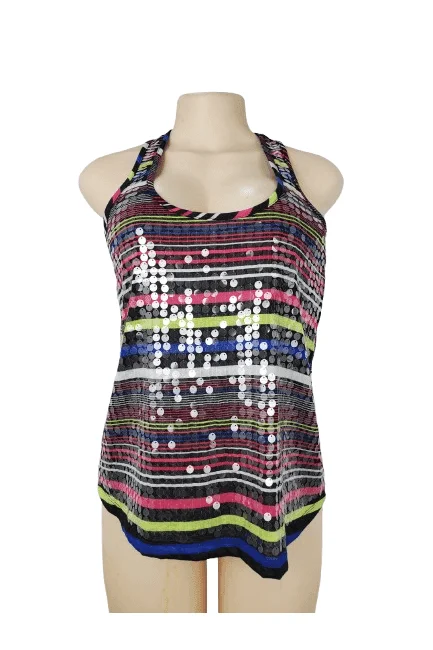 Almost Famous women's multicolor tank top size M ivory tank top