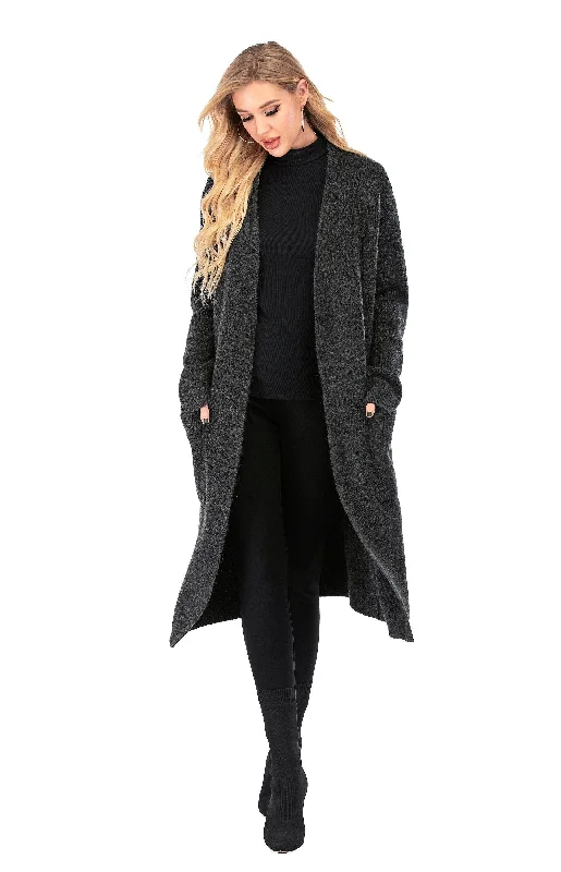 Plain Women's Wool Open Front Cardigan with Pockets Hooded Cardigan Collared Cardigan Shawl Collar Plain Women's Wool Open Front Cardigan with Pockets Hooded Cardigan Collared Cardigan Shawl Collar