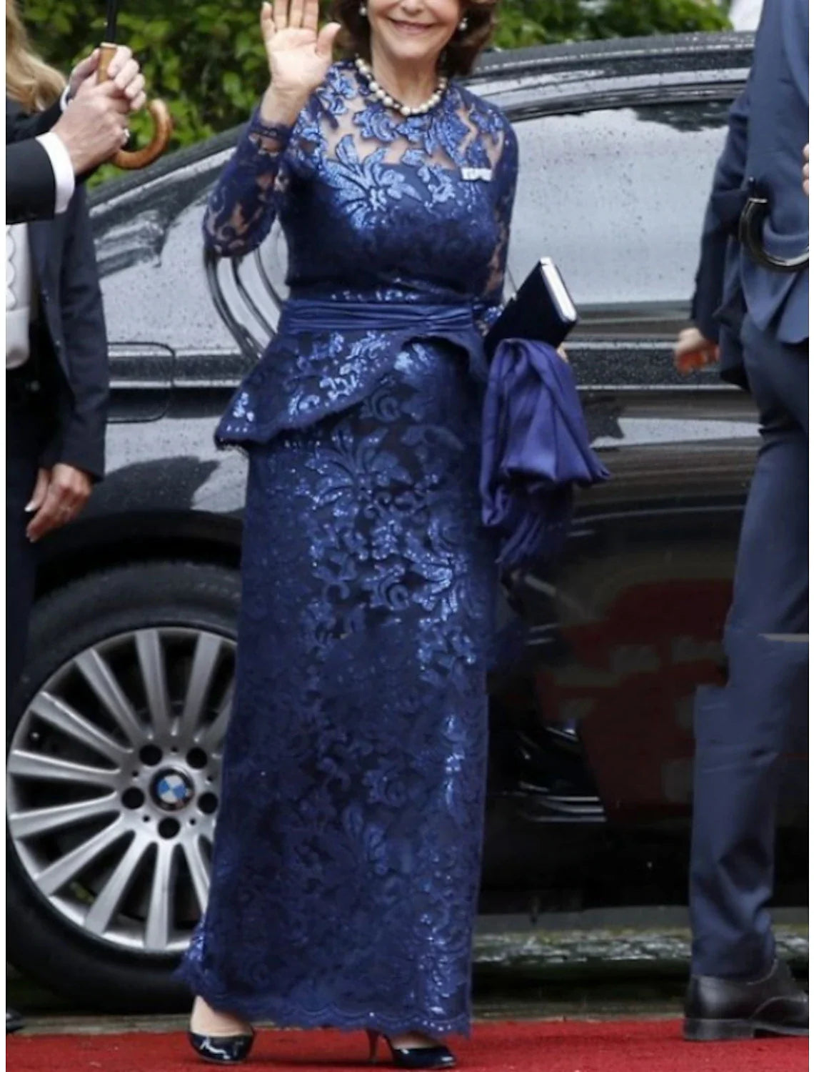 Sheath / Column Mother of the Bride Dress Wedding Guest Elegant Party Sparkle & Shine Jewel Neck Ankle Length Sequined Long Sleeve with Lace Ruffles Sheath / Column Mother of the Bride Dress Wedding Guest Elegant Party Sparkle & Shine Jewel Neck Ankle Length Sequined Long Sleeve with Lace Ruffles