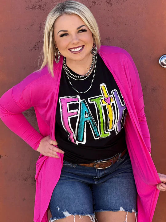 Poppin' Pink Cardigan Front Pockets Side Pockets Patch Pockets