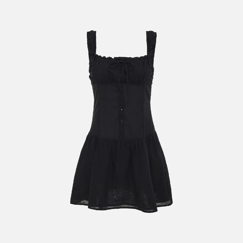 Frankies Bikinis Christa Rayon Dress - Black Low-back bikini, Sexy, Comfortable, Trendy Frankies Bikinis Christa Rayon Dress - Black Low-back bikini, Sexy, Comfortable, Trendy