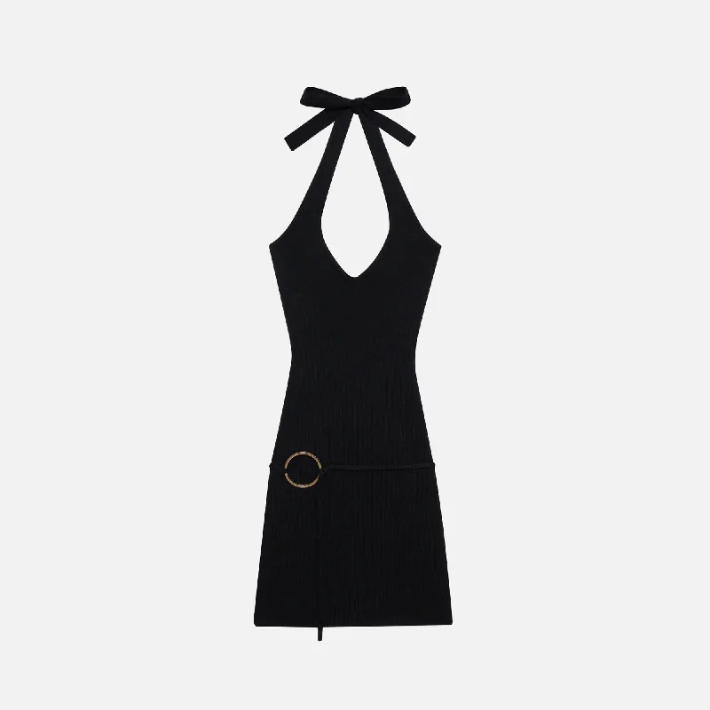 Frankies Bikinis Dolly Knit Dress - Black Lace-up back bikini, Sexy, Trendy, Comfortable Frankies Bikinis Dolly Knit Dress - Black Lace-up back bikini, Sexy, Trendy, Comfortable
