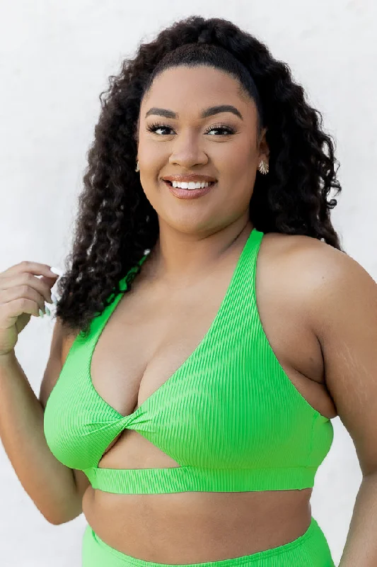 Green with Envy Lime Green Halter Bikini Top FINAL SALE Floral two-piece bikini, Feminine, Summer, Trendy Green with Envy Lime Green Halter Bikini Top FINAL SALE Floral two-piece bikini, Feminine, Summer, Trendy