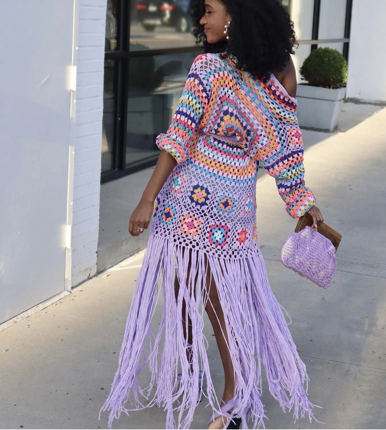 FashionSierra-Ethnic Hand-Knitted Crochet Beach Bikini Cover Up Women Cardigan Vintage Long Sleeve Summer Boho Dress Metallic bikini set, Glamorous, Sexy, Trendy FashionSierra-Ethnic Hand-Knitted Crochet Beach Bikini Cover Up Women Cardigan Vintage Long Sleeve Summer Boho Dress Metallic bikini set, Glamorous, Sexy, Trendy