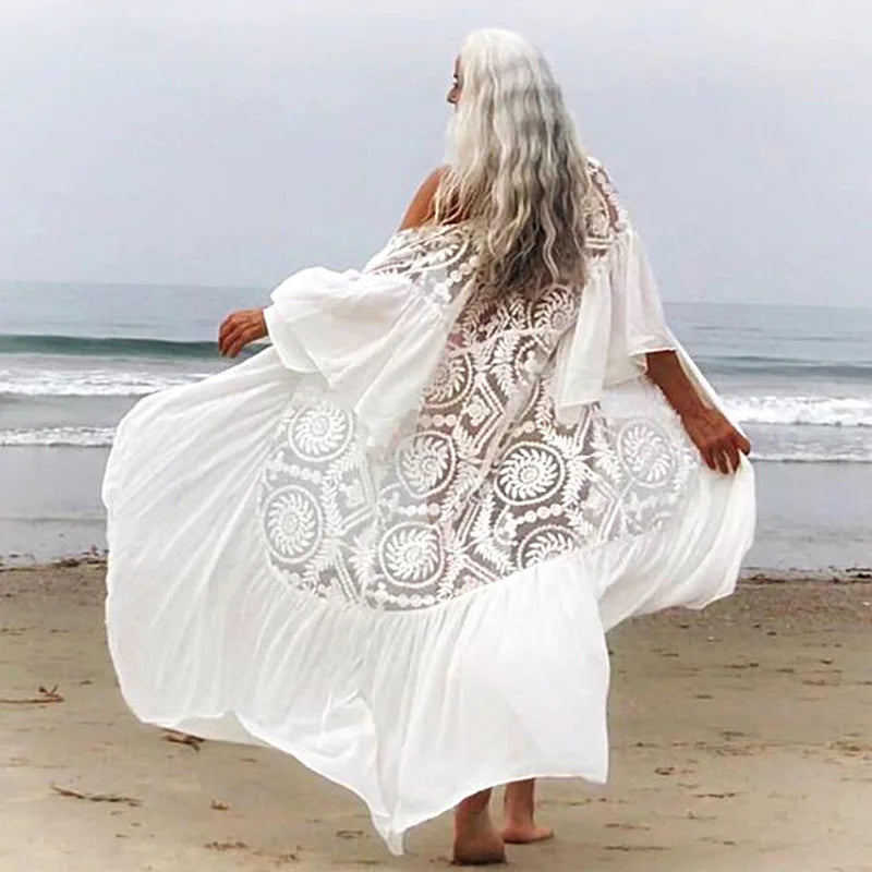 FashionSierra-White Bikini Cover Ups Lace Women Beach Sexy See Through Transparent Ruffles Tunic Vestidos Boho Dress Mesh insert bikini, Sexy, Trendy, Fashionable FashionSierra-White Bikini Cover Ups Lace Women Beach Sexy See Through Transparent Ruffles Tunic Vestidos Boho Dress Mesh insert bikini, Sexy, Trendy, Fashionable