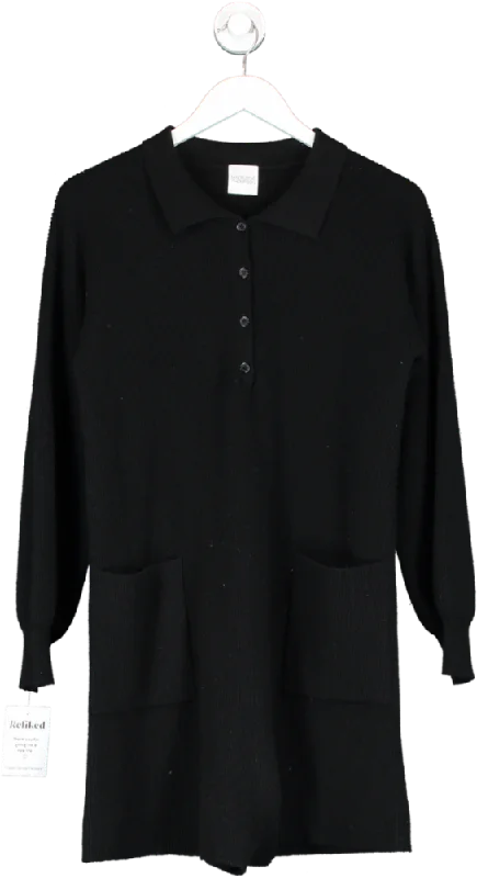 MADELEINE THOMPSON Black Huez Ribbed Cashmere Playsuit UK S Printed jumpsuit, Bold design, Comfortable, Trendy MADELEINE THOMPSON Black Huez Ribbed Cashmere Playsuit UK S Printed jumpsuit, Bold design, Comfortable, Trendy