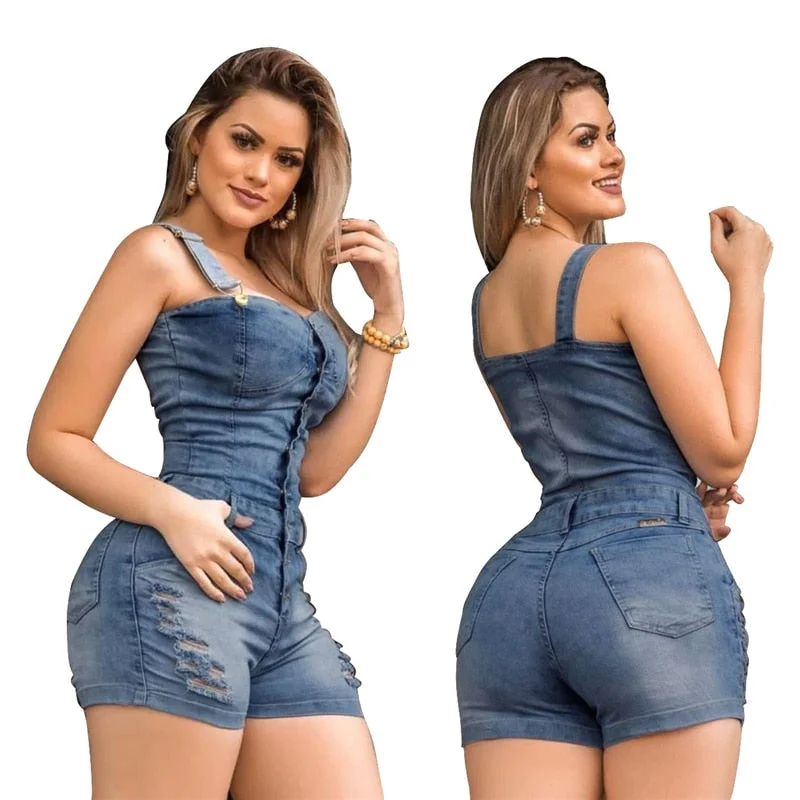 Women Slim Sleeveless Denim Playsuit Elegant wide leg jumpsuit, Chic, Casual, Comfortable Women Slim Sleeveless Denim Playsuit Elegant wide leg jumpsuit, Chic, Casual, Comfortable