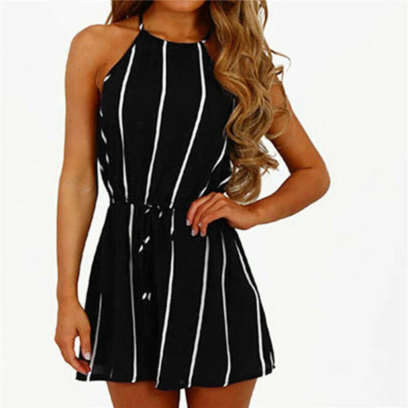 Women's Ladies Summer Beach Mini Playsuits Black jumpsuit, Formal wear, Evening outfit, Classic Women's Ladies Summer Beach Mini Playsuits Black jumpsuit, Formal wear, Evening outfit, Classic