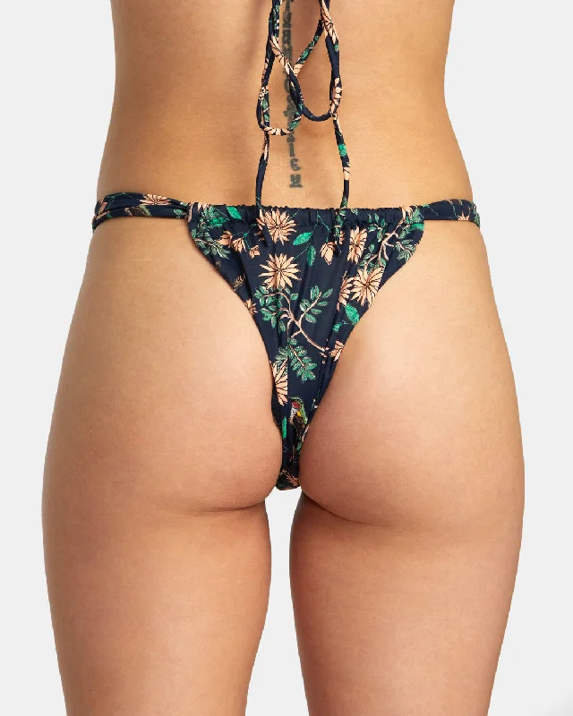 Byrd Wide Slide Skimpy Bikini Bottoms - Moody Blue Banded bikini top, Sleek, Trendy, Comfortable Byrd Wide Slide Skimpy Bikini Bottoms - Moody Blue Banded bikini top, Sleek, Trendy, Comfortable