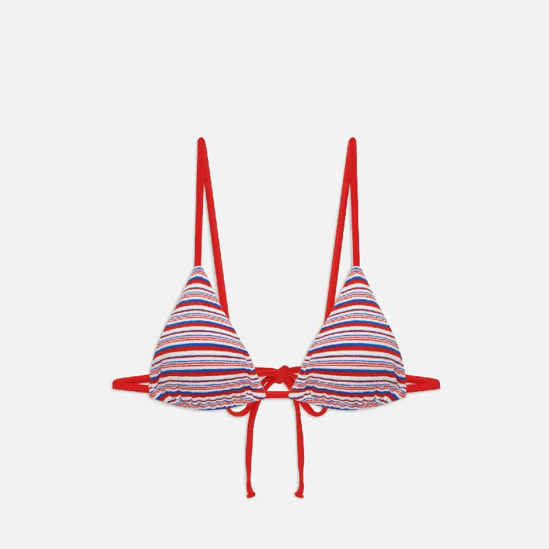 Frankies Bikinis Lumia Terry Top - American Summer Twisted bikini top, Sexy, Trendy, Stylish Frankies Bikinis Lumia Terry Top - American Summer Twisted bikini top, Sexy, Trendy, Stylish