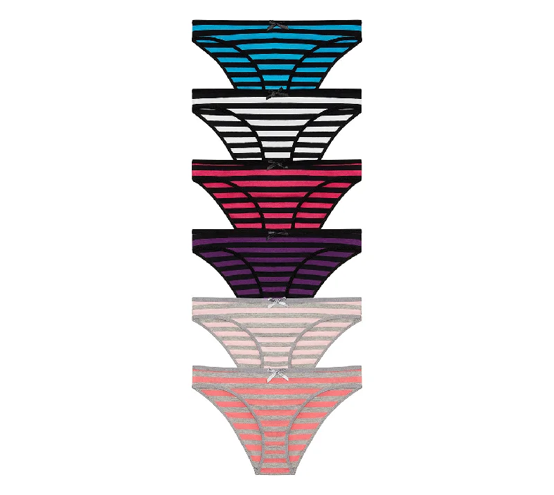 Nabtos Women's Cotton Underwear Bikini Stripes Panties (Pack of 6) Crochet bikini, Boho, Sexy, Trendy