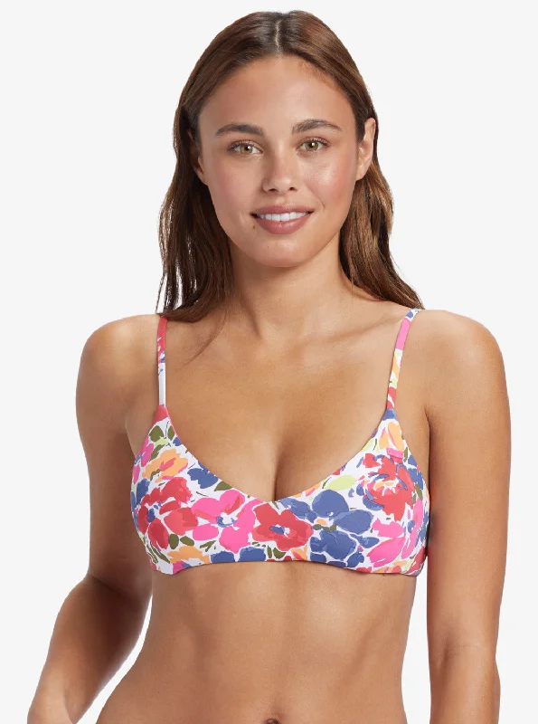 Printed Beach Classics Athletic Triangle Bikini Top - Bloomin Babe Drawstring bikini, Comfortable, Adjustable, Trendy Printed Beach Classics Athletic Triangle Bikini Top - Bloomin Babe Drawstring bikini, Comfortable, Adjustable, Trendy
