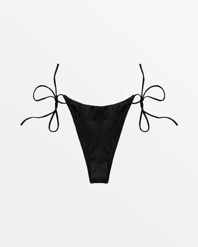 Solid Skimpy Tie Side Bikini Bottoms - Black Button-up bikini, Trendy, Sexy, Fashionable Solid Skimpy Tie Side Bikini Bottoms - Black Button-up bikini, Trendy, Sexy, Fashionable