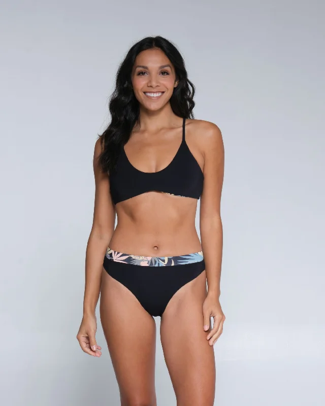Tandem Reversible Bikini Top - Black Fringed bikini top, Fun, Trendy, Sexy