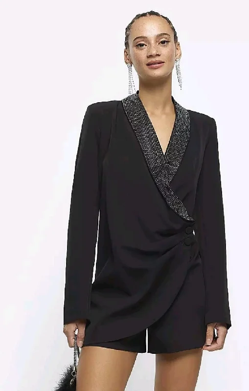 River Island diamanté trim playsuit, new - size 10 Boho jumpsuit, Relaxed fit, Trendy, Stylish River Island diamanté trim playsuit, new - size 10 Boho jumpsuit, Relaxed fit, Trendy, Stylish