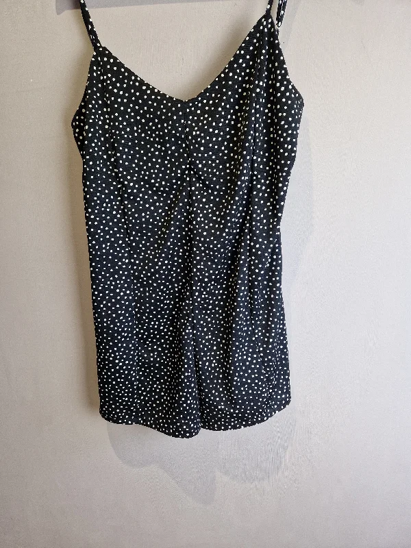 Zara black polka dot playsuit - Large Animal print jumpsuit, Bold pattern, Fashion statement, Unique Zara black polka dot playsuit - Large Animal print jumpsuit, Bold pattern, Fashion statement, Unique