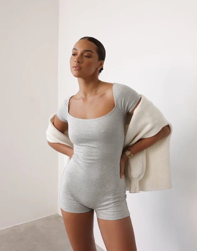 Nailea Playsuit (Grey Marle) Floral jumpsuit, Feminine, Summer style, Casual