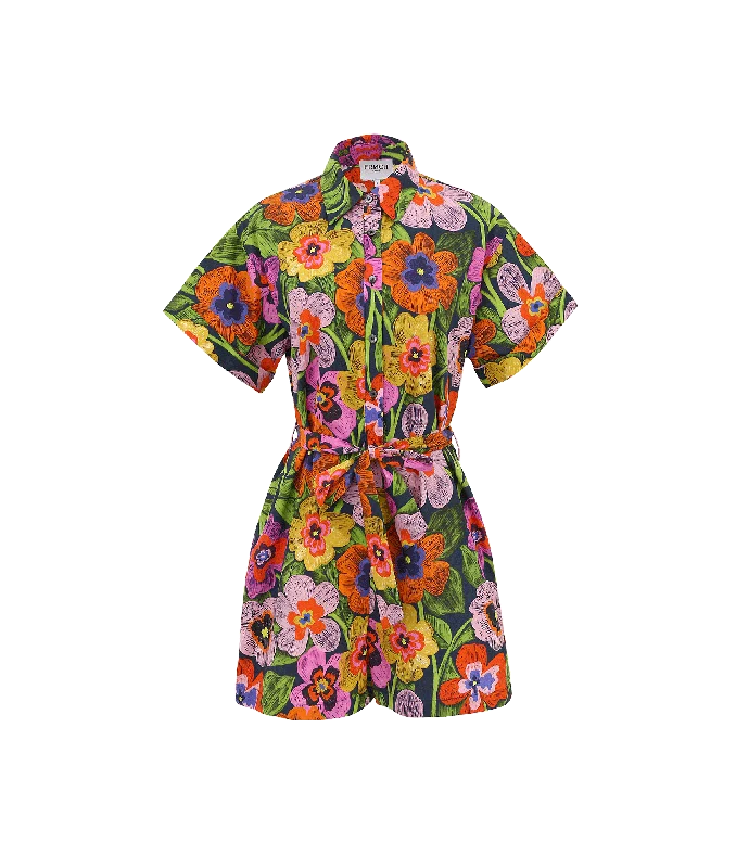Eva Playsuit - Multi Short sleeve jumpsuit, Casual wear, Comfortable, Stylish