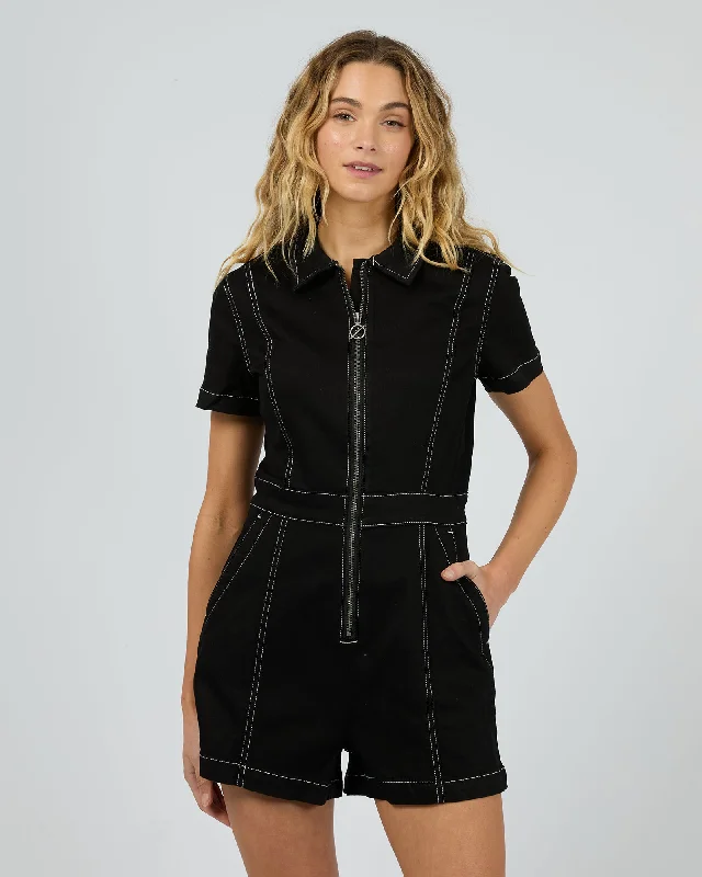Boston Playsuit Black Summer jumpsuit, Light fabric, Comfortable, Fashionable