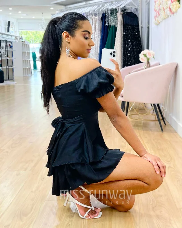 Masie Playsuit - Black Zipper front jumpsuit, Casual, Trendy, Comfortable
